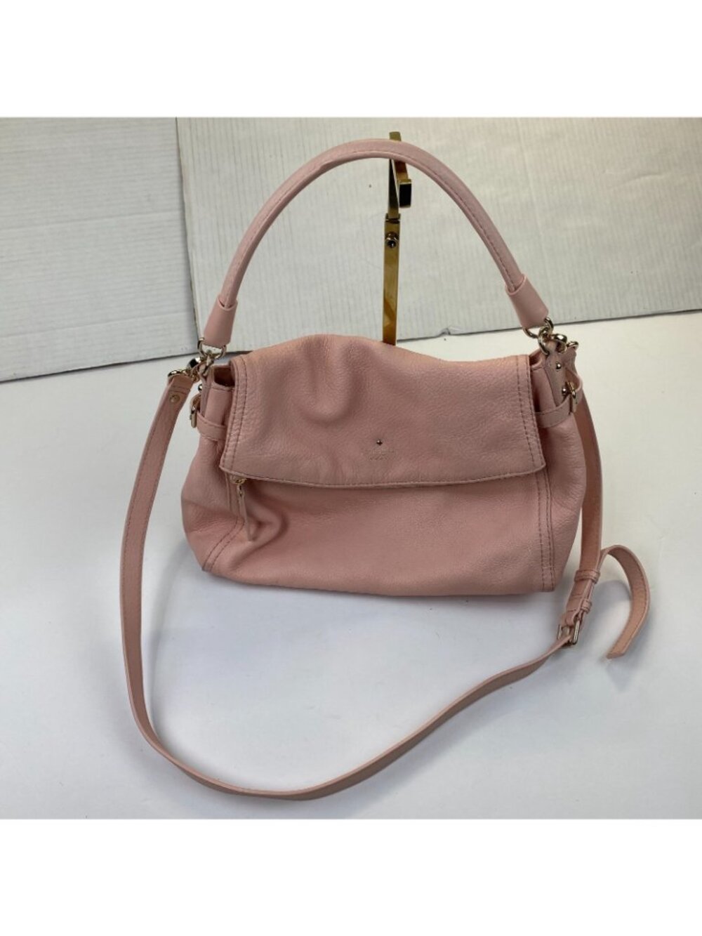 Light Pink Pebbled "Kate Spade" Crossbody Bag And DustBag - Picture 10 of 16